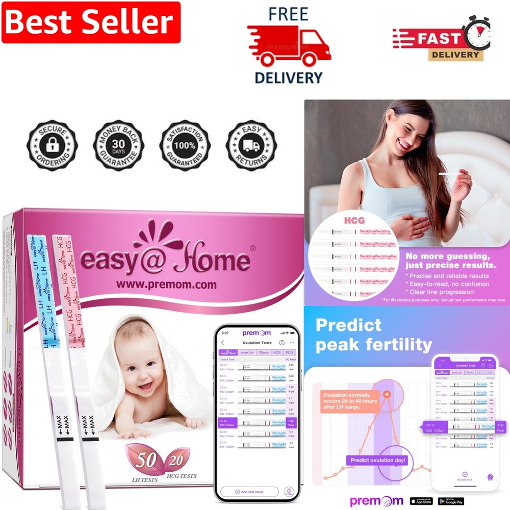 70 Count Ovulation & Pregnancy  Strips - Accurate, Easy Home Testing Kit