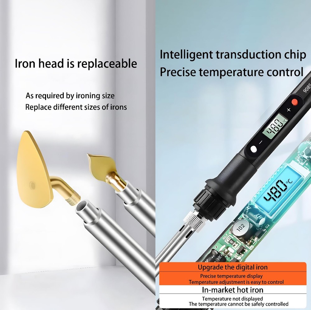 Mini Craft Iron for Sewing 80w Digital Temperature Control Portable Use