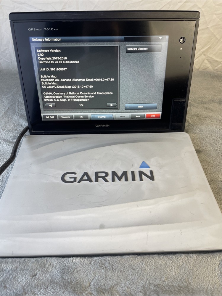 Garmin GPSMAP 7610xsv 10" Multi-Touch Chartplotter Display * Tested * W/ Cover