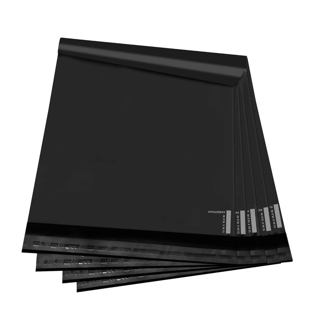 200 Poly Mailers 10x13 Black Self Seal Packaging Envelopes Bulk Pack for Mailing