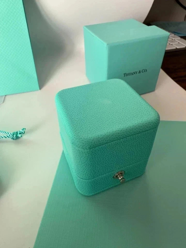 Tiffany & Co Engagement Ring Box + Outer Box + Pouch + Certificate + Folder +Bag