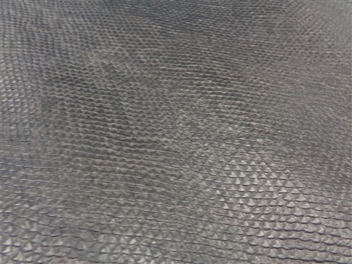 LEATHER HIDE BLACK SNAKE SKIN PATTERN 35" X 35"