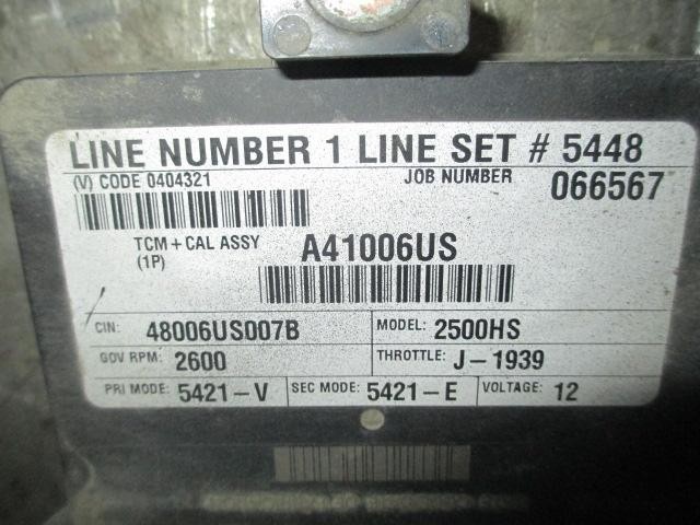 Replaces 2009 ALLISON 2500HS TRANSMISSION CONTROL MODULE (TCM) , OH