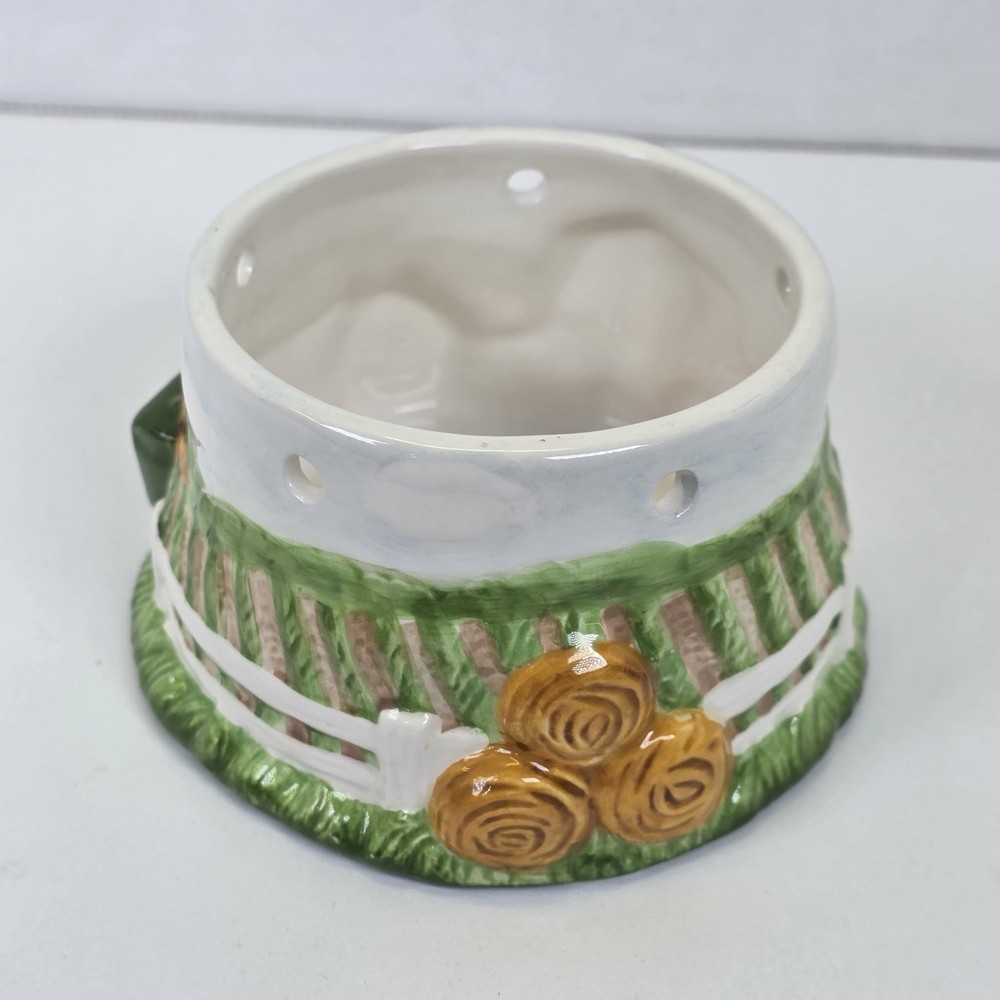 John Deere "Baling" ceramic candle holder lamp