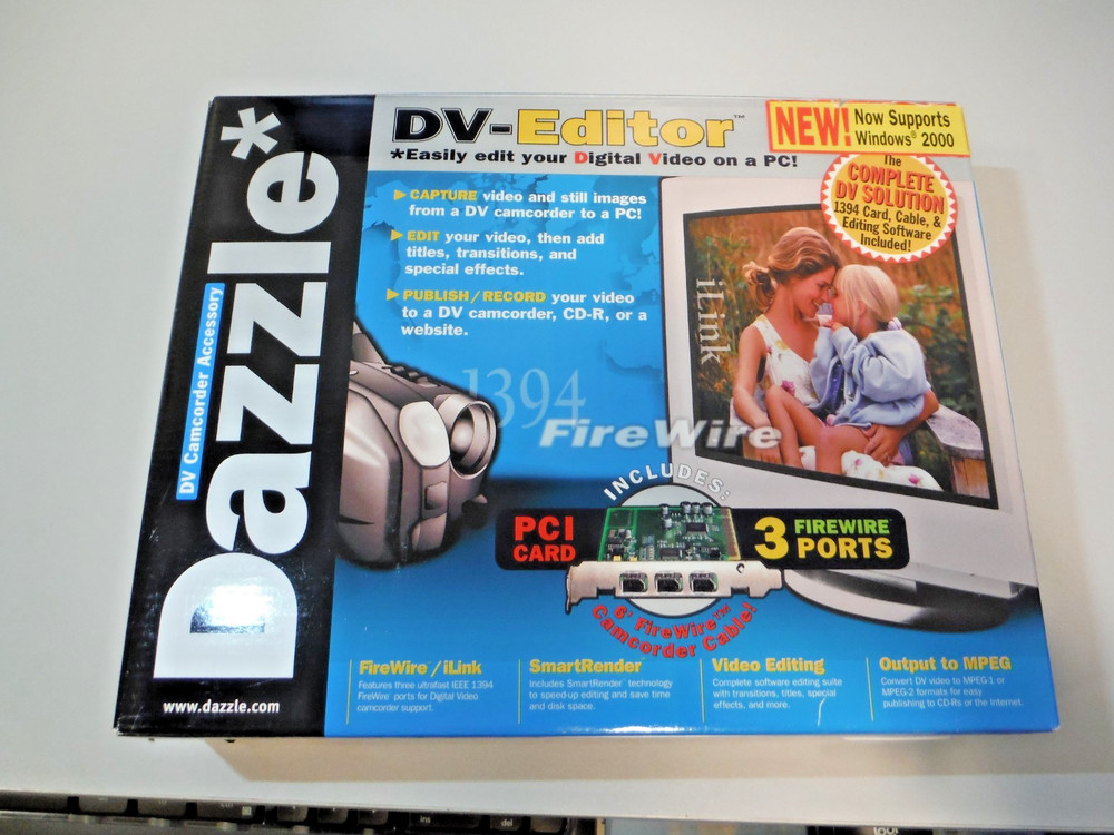 Dazzle Firewire DV Video Editing Computer Card