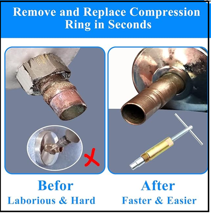 Plumbing Tools Compression Ring Removal Tool for Sleeve Puller Remover 1/2-Inc**