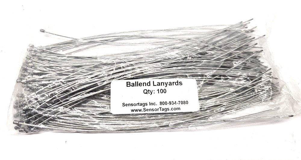 Ball end Lanyards Sensor tags 100 Pack