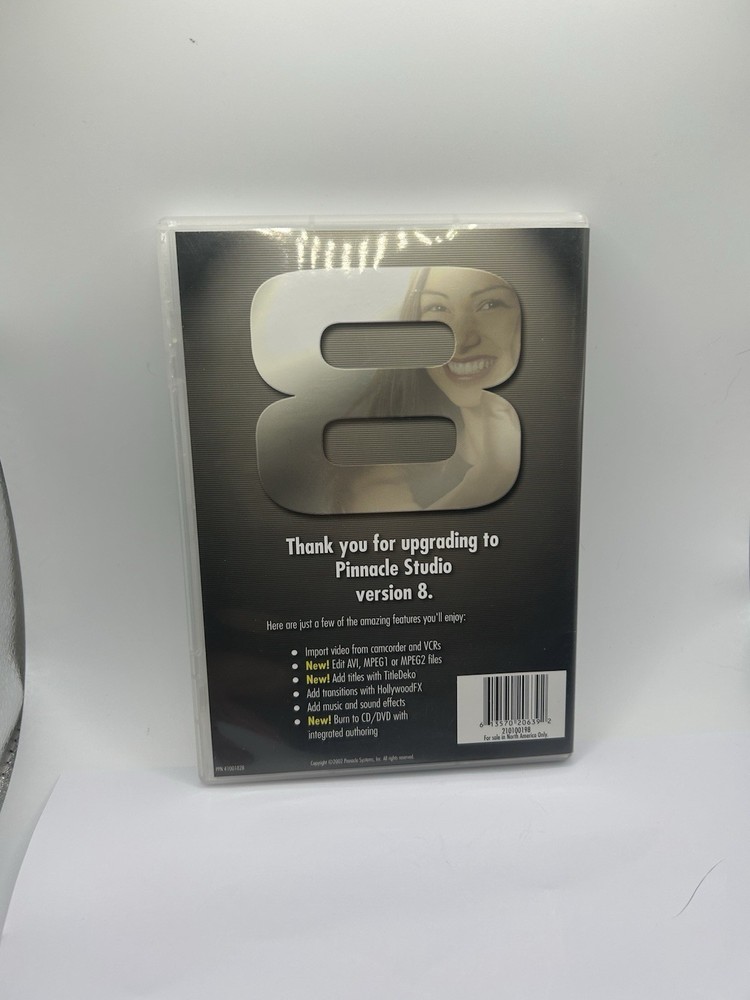 Pinnacle Studio Version 8 Professional Movie Making System Computer Software