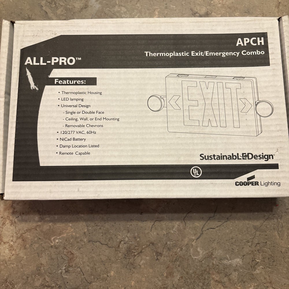 Cooper Lighting All-Pro APC APCH Thermoplastic - Replacement Exit Faceplate Only