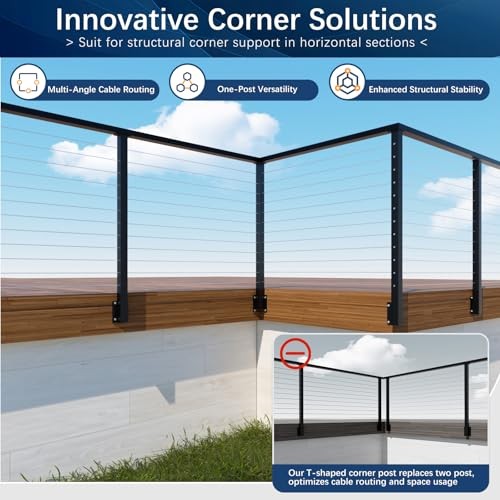 Side Mount Inner Corner Post (Post Body 47.6"), 42" 1 Corner Post-Inner-1 Pack