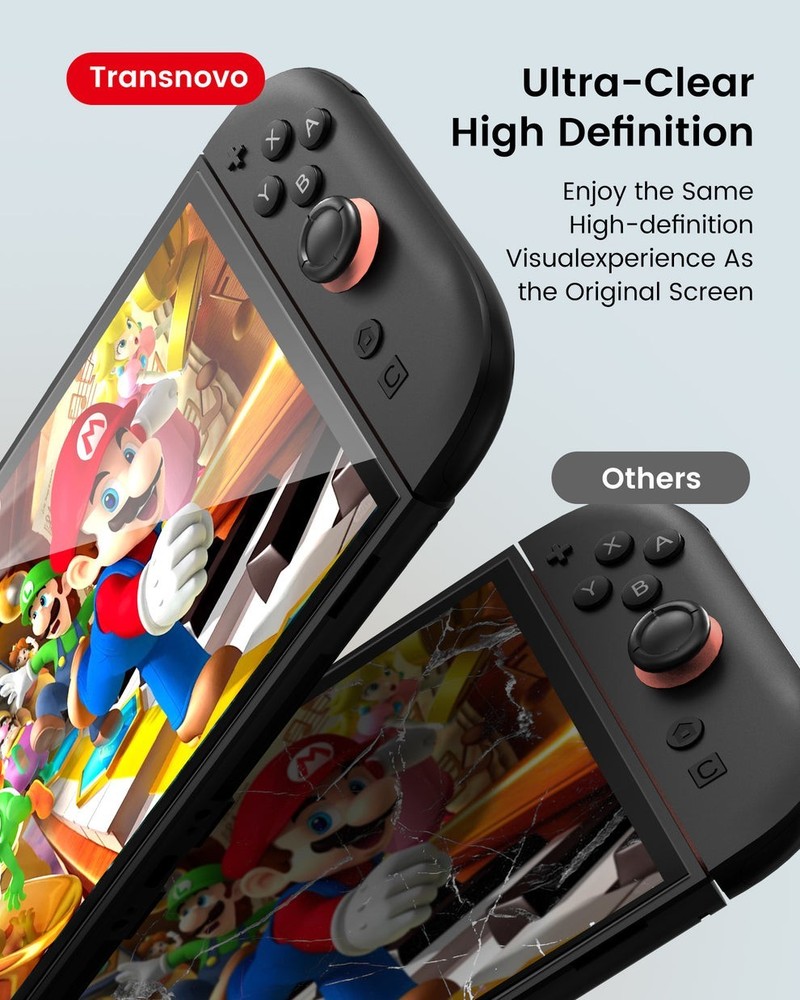 For Nintendo Switch 2 Tempered Glass Screen Protector With Plastic Frame