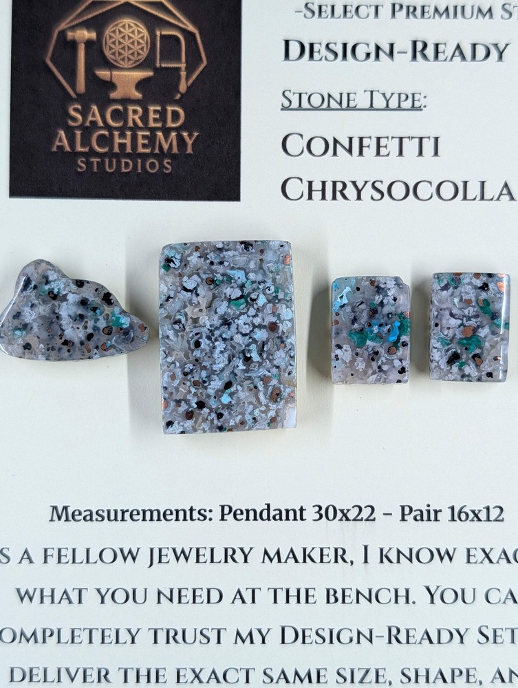 Rectangle Shape - Confetti Chrysocolla - Sacred Alchemy Select - Design-Ready Se