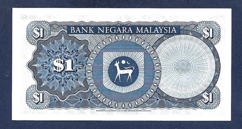 (DN) Malaysia 1 Ringgit 1976 P-13a UNC
