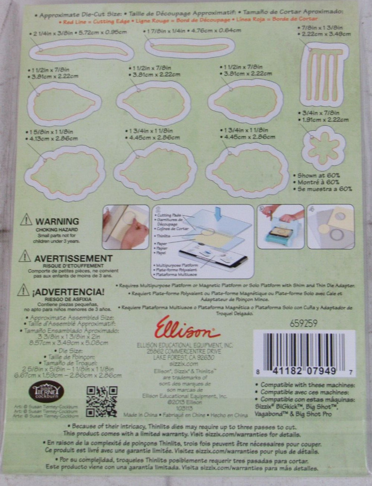 Sizzix Thinlits Dies, Daylily Flower, 10-Pack, 659259