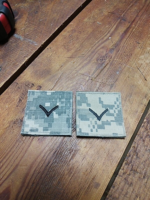 2 Army ACU rank private Used