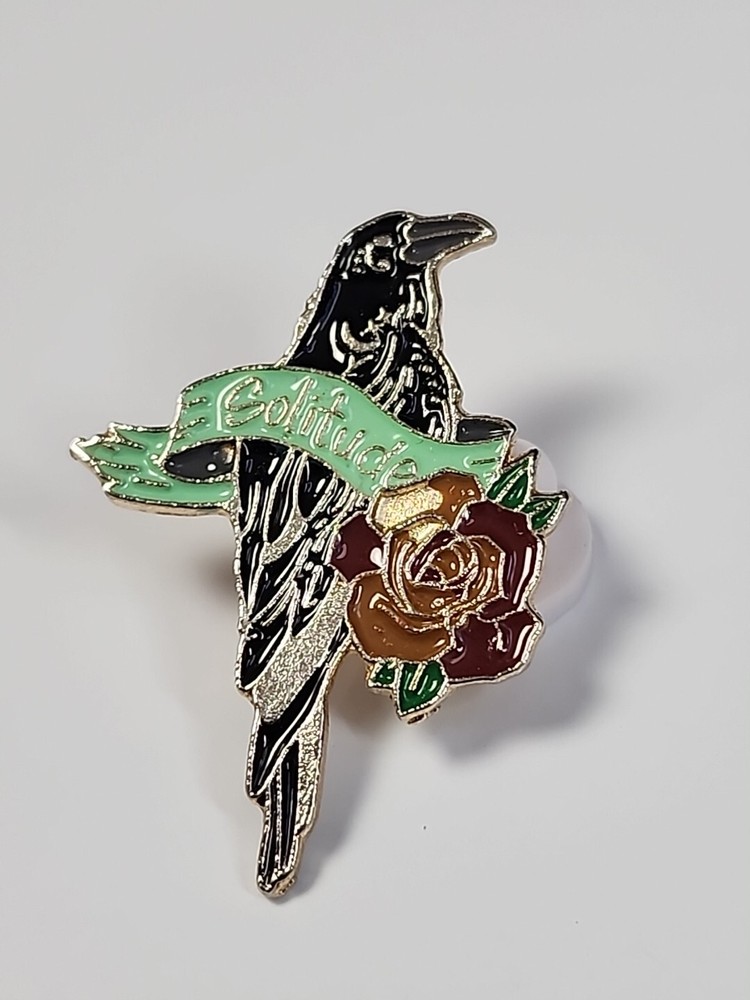 Solitude Raven Bird Lapel Pin
