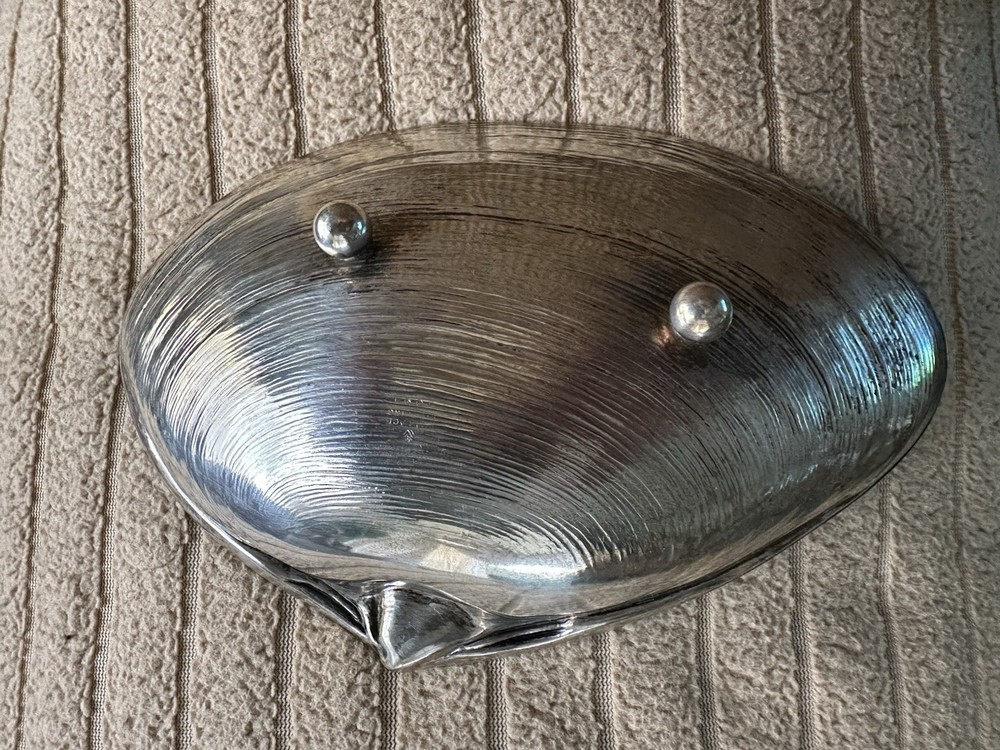 Vintage Wallace Pattern 4094 Sterling Silver Clam Shell Footed Bowl