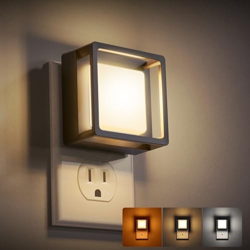 DORESshop Red Night Light [2 Pack], Dusk to Dawn Sensor, Adjustable Brightness