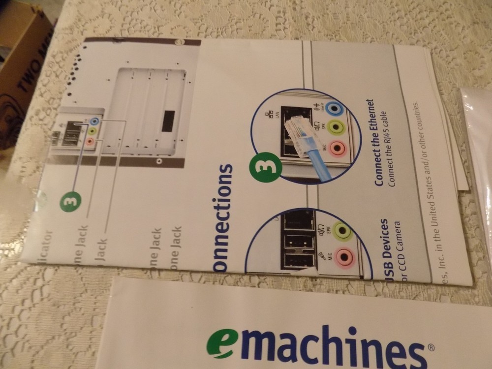 Emachines Desktop PC User's Guide - With Paperwork, & Sealed Disc's , Unused