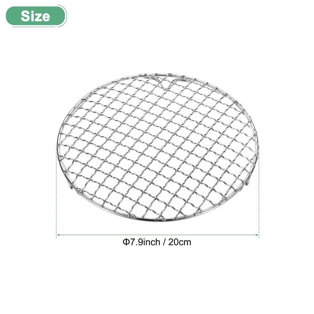 Cooling Rack, 7.9" Round Baking Rack with 20mm Legs [Silver]