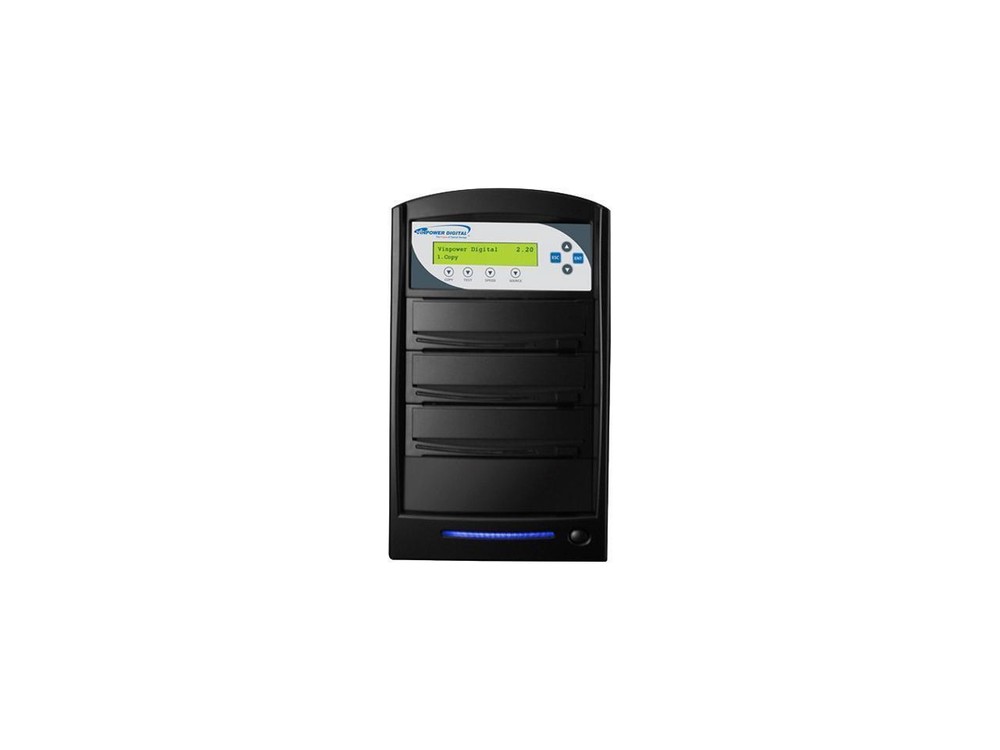 VINPOWER Black 1 to 2 64M Buffer Memory SharkCopier DVD/CD Tower Duplicator with