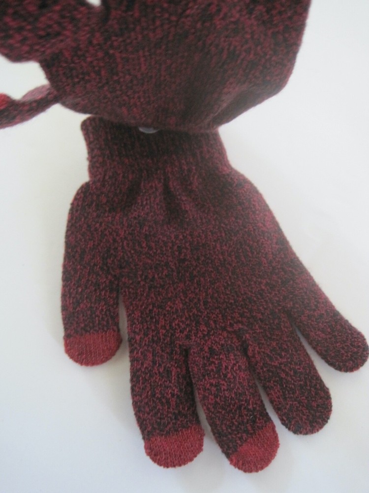 Touch Screen Compatible Gloves Red New