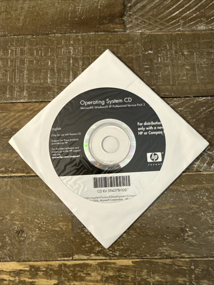 HP Operating System Software PC Cd Rom