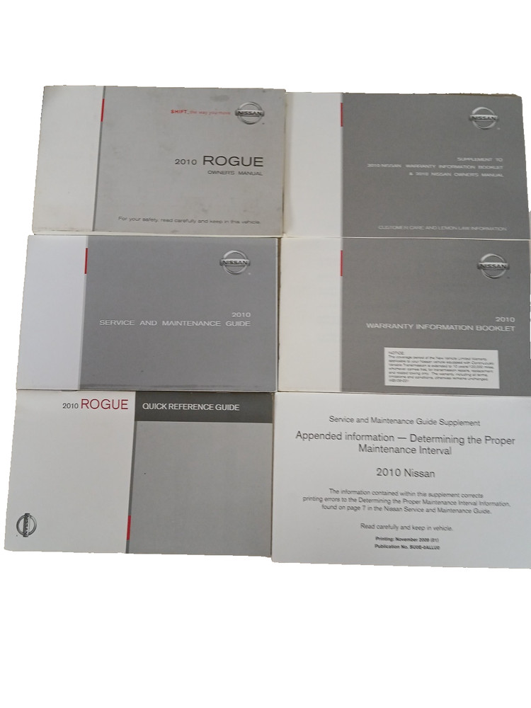 2010 Nissan Rogue Owners Manual With Quick Reference CD & Case