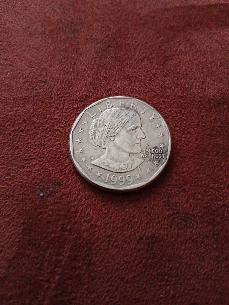 1999 Susan B. Anthony P Dollar Coin ERROR Thin Border