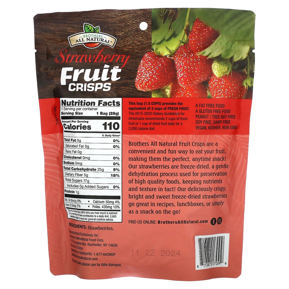 Fruit Crisps, Strawberry, 1 oz (28 g)