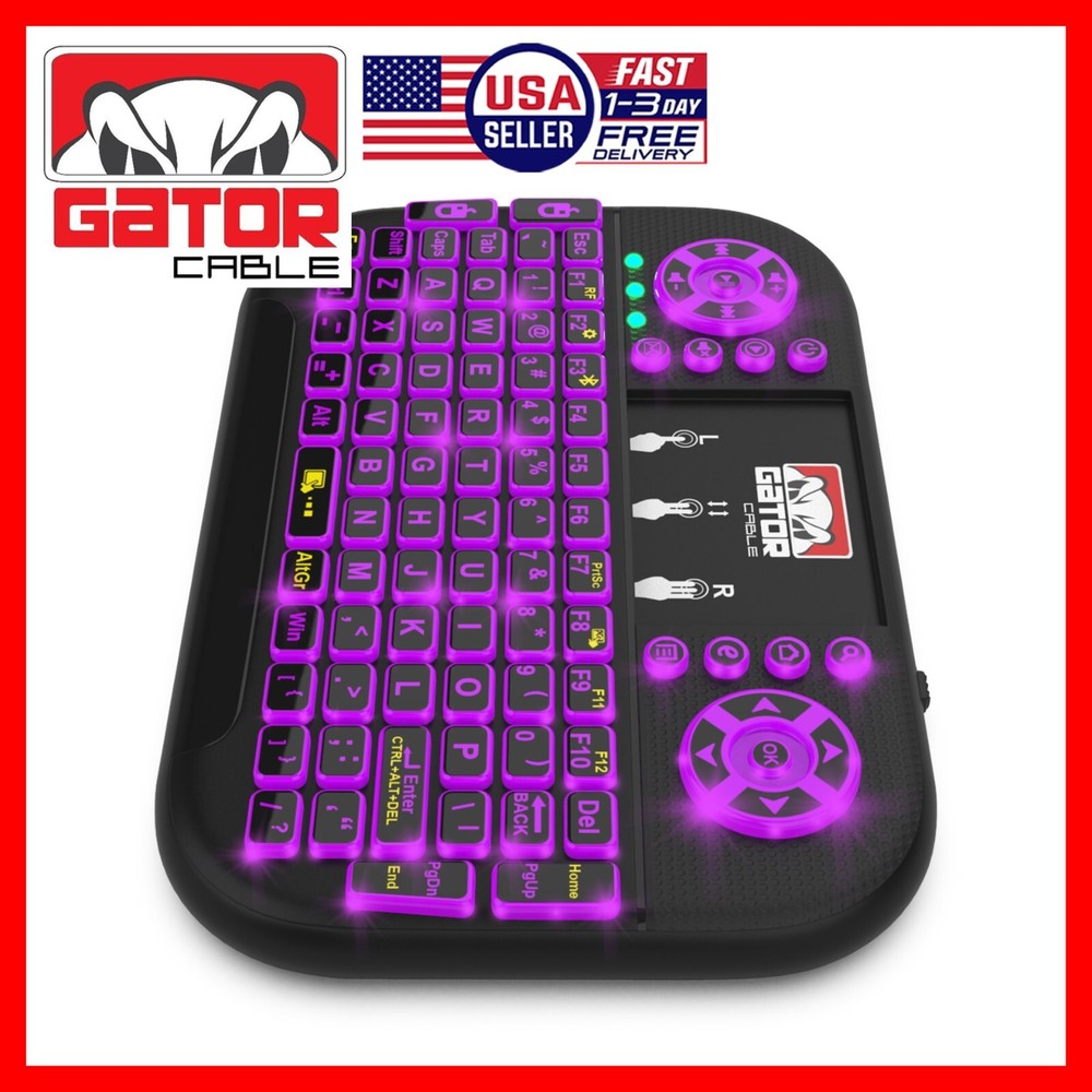 Mini Wireless Bluetooth Keyboard Remote Touchpad Smart-TV Android TV PC Backlit