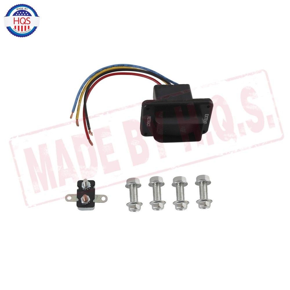 Universal Rear Electric Stabilizer Jack 298707 With Black Exterior Switch