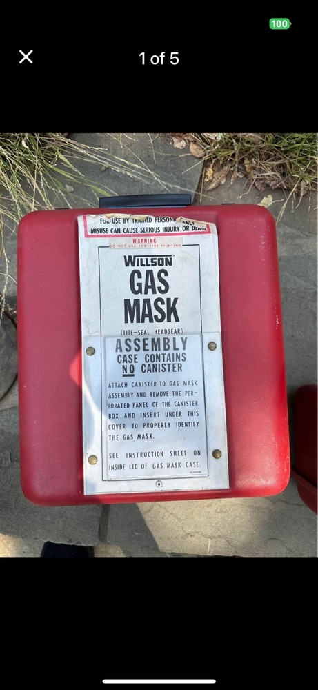 Vintage Willson Gas Mask & Case