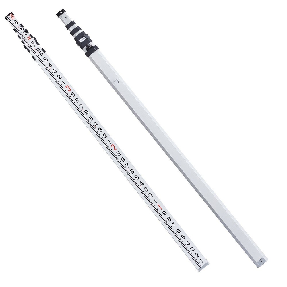 Lightweight 20ft 6-Section Grade Rod Telescoping Precise Scales for Elevation