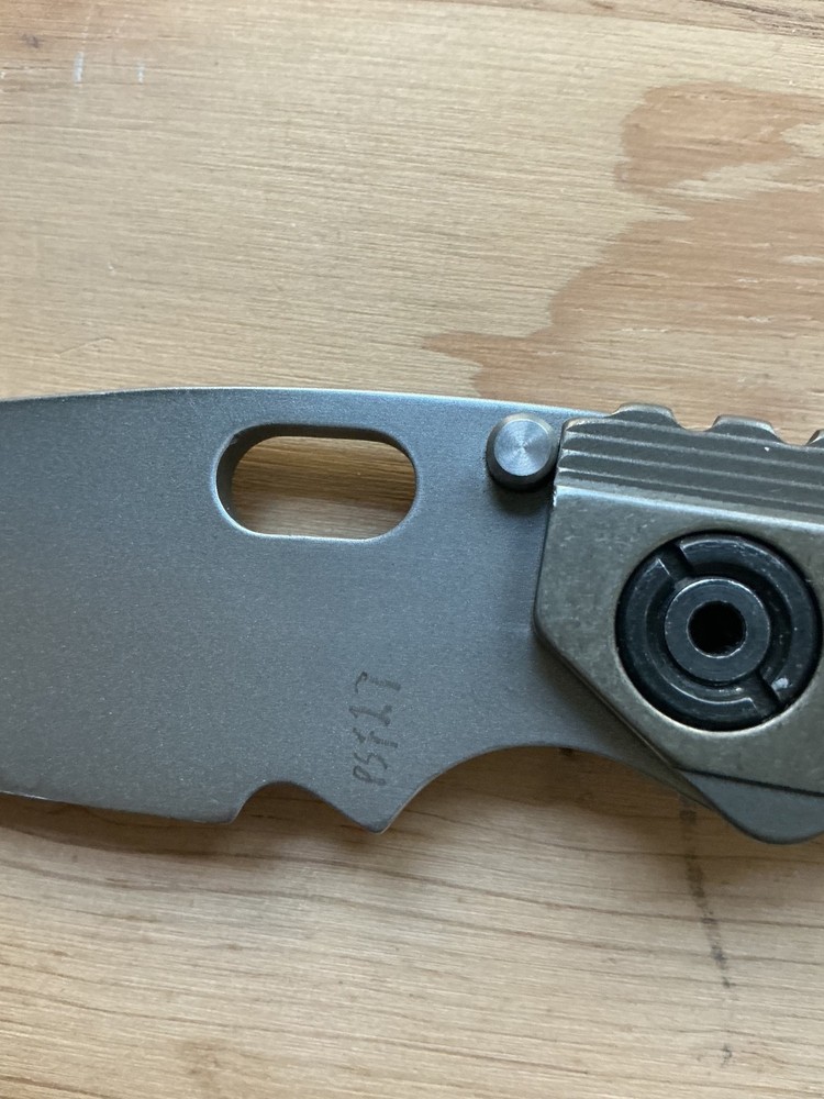 Dwayne Dwyer Custom SNG Drop Point, Chisel Blade, Stepped TI Handle.