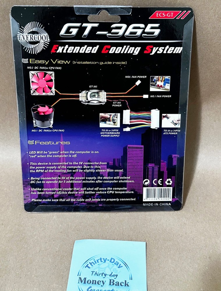 NEW Evercool GT-365 LED Extended System Shutdown PC Cooling Fan Controller