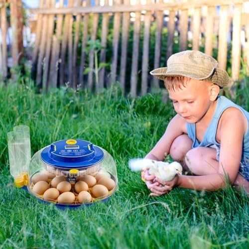 Automatic 18 Egg Incubator with Turner, Temp & Humidity Control for Hatching Egg