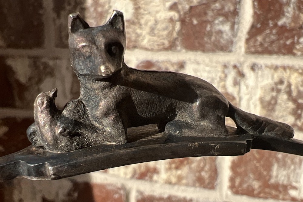 Silver Plate Cake Pan Wedding Fox, Faces, Rams