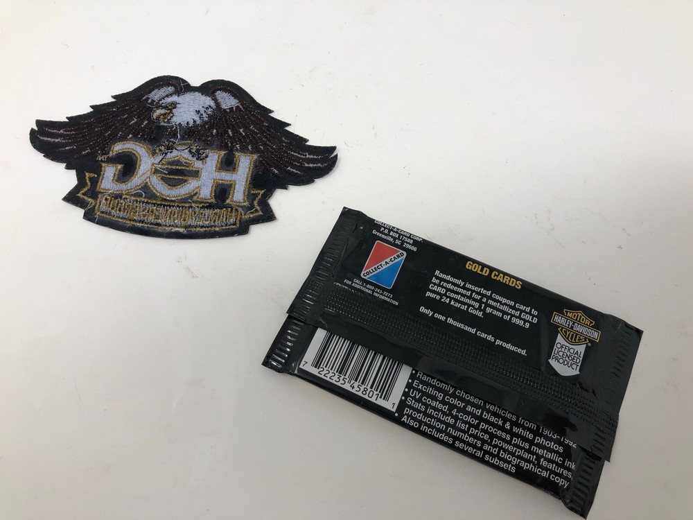 Harley Davidson HOG Patch and 10 Collector's Cards (unopened pack)