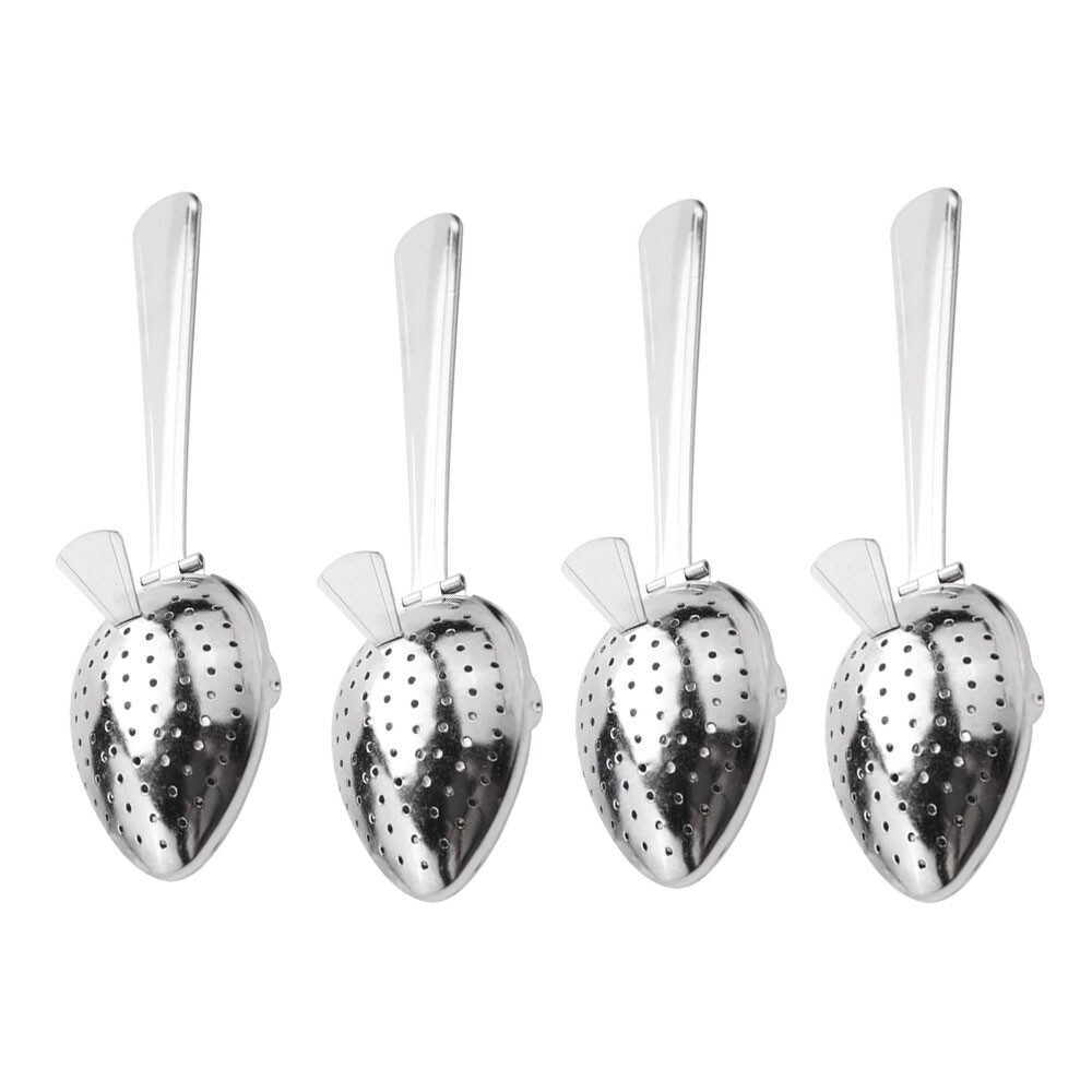 2/4PCS Stainless Silver Tea Infuser Strainer Spoon Loose Leaf Filter Herbs Spice