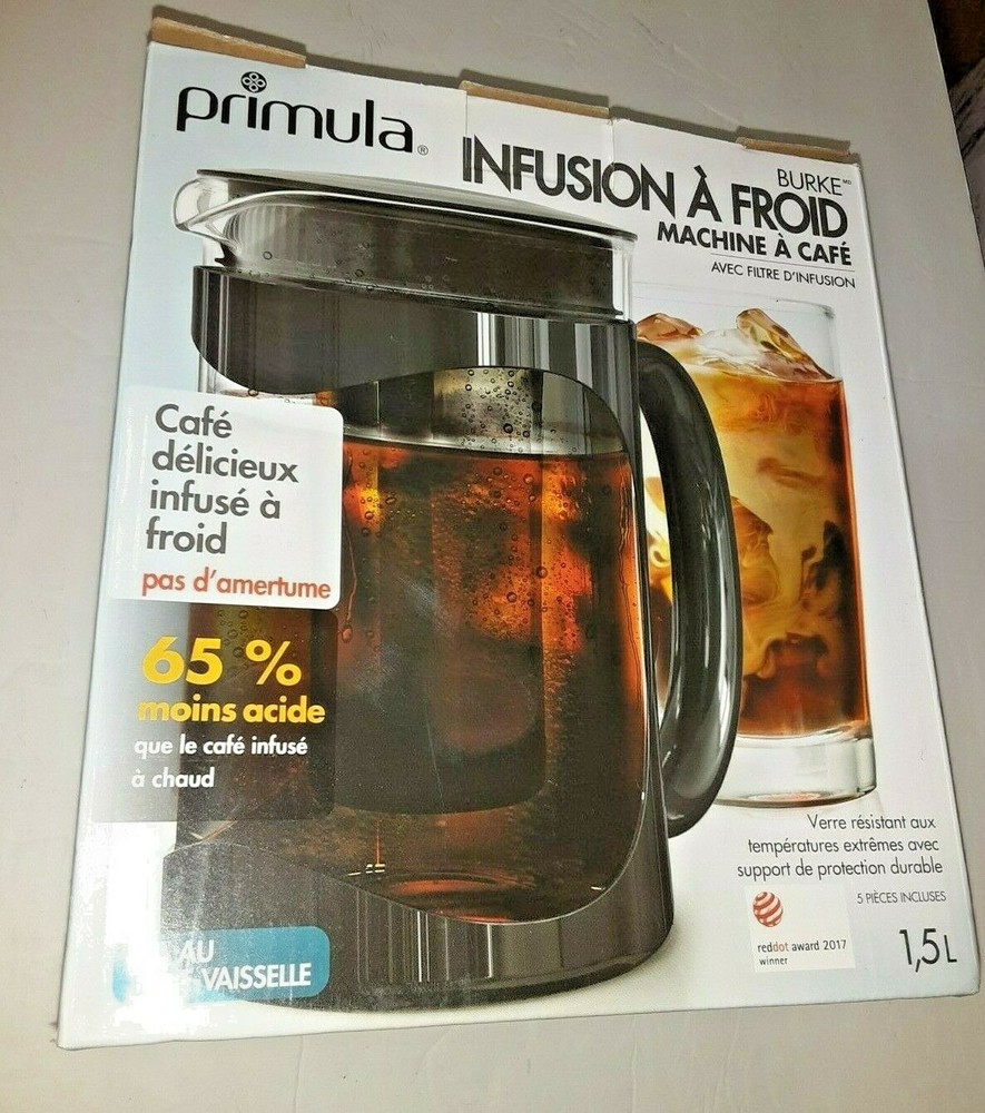 Primula PCBBK-5351 Pace Cold Brew Iced Coffee Maker 1.6 Quart - Black