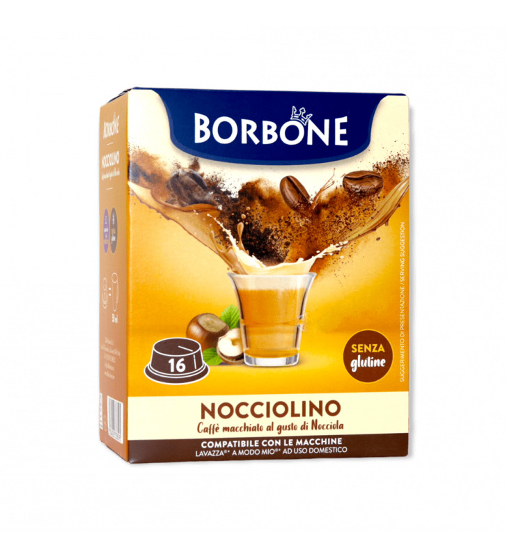 HAZELNUT COFFEE BORBONE PEANUT COFFEE - 16 CAPSULES COMPATIBLE A MODO MIO