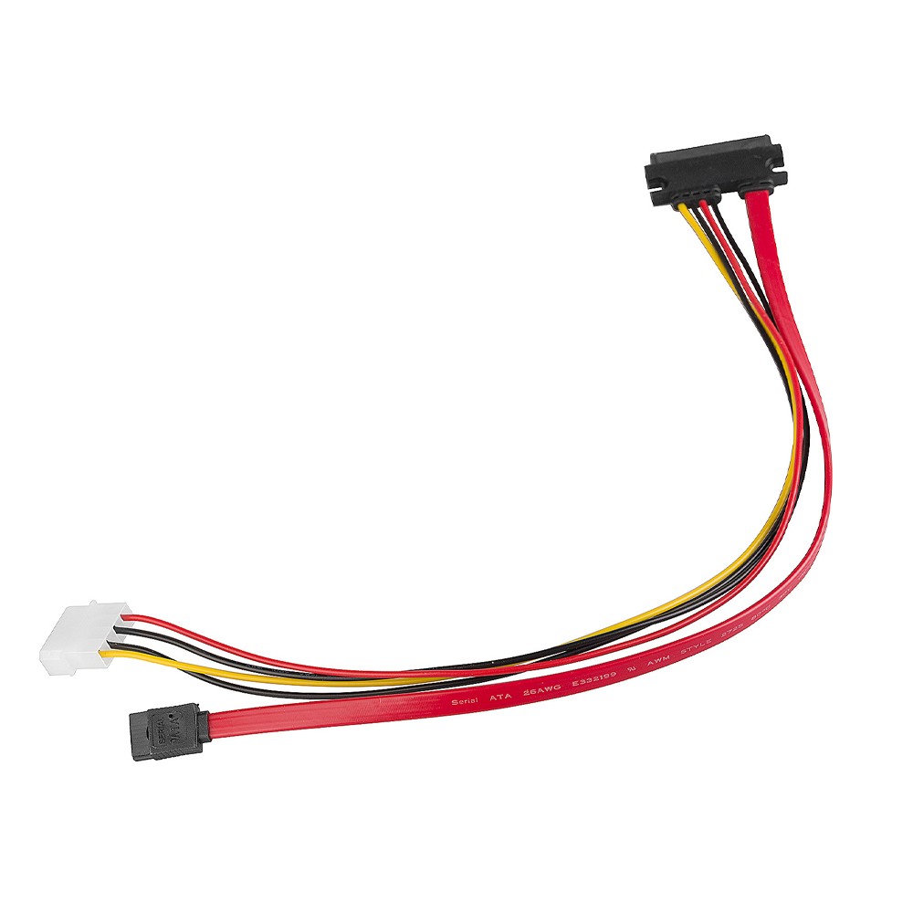 SATA Data Power Combo Cable Desktop HDD Hard Drive DVD Rom Internal Wire Adapter