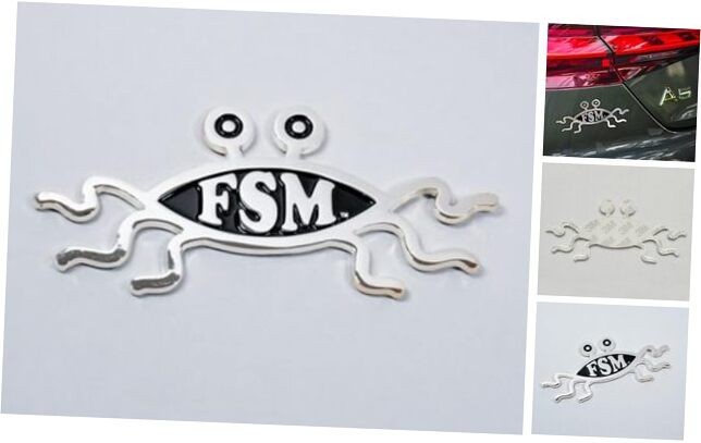 5.2" Solid Metal Flying Spaghetti Monster Car Emblem