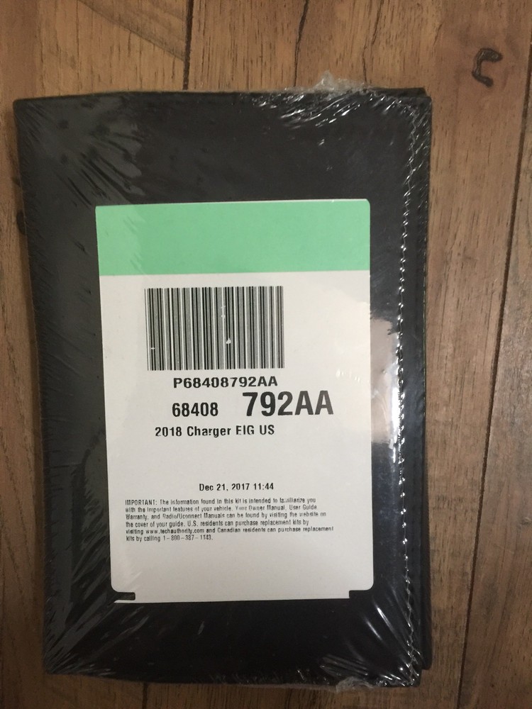 2018 DODGE CHARGER OWNERS GUIDE KIT 68408792AA NEW SEALED COMPLETE OEM
