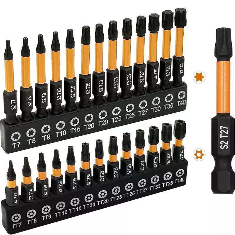 26PCS Torx Screwdriver Bit Set - Security Tamper-Proof Hex Shank (Home/Workshop)