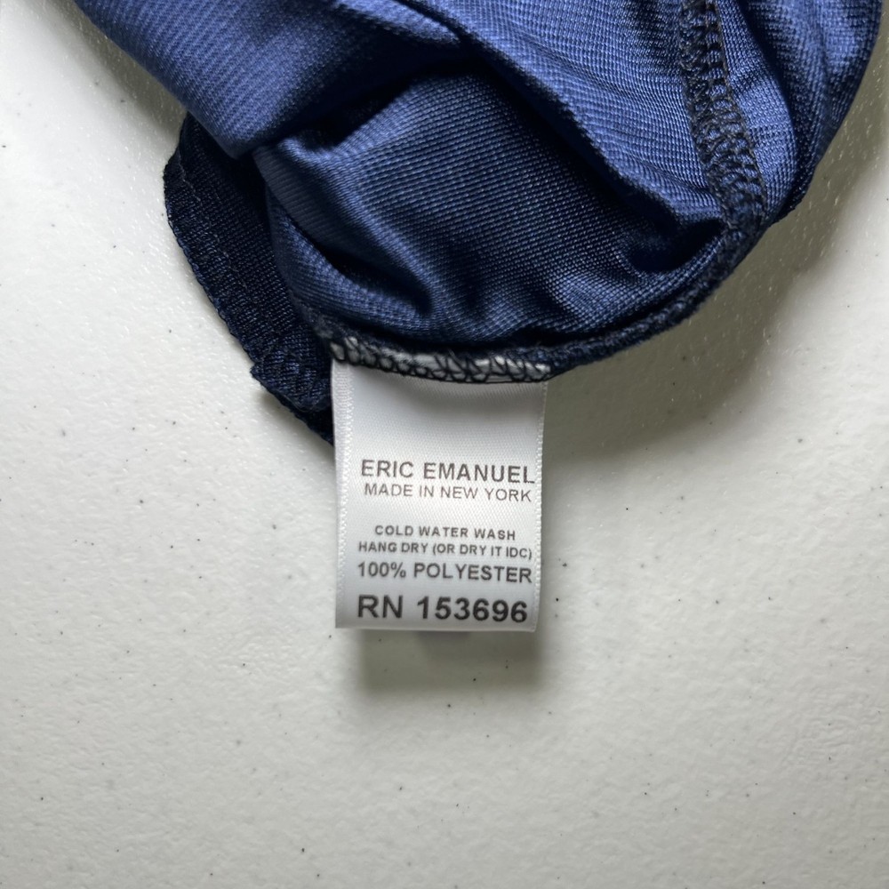 Eric Emanuel Mens Navy Blue Mesh Athletic Shorts Size Medium Drawstrings