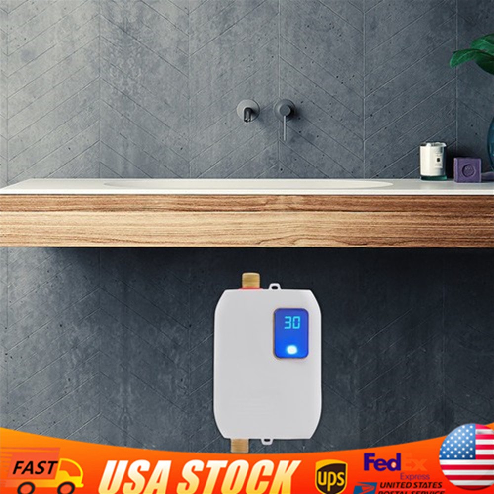 Tankless Water Heater Electric, Instant Hot Water Heater Under Sink 3000W for Rv