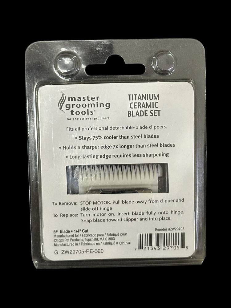 Master Grooming Tools Premier Titanium Ceramic 5F 1/4” Blade