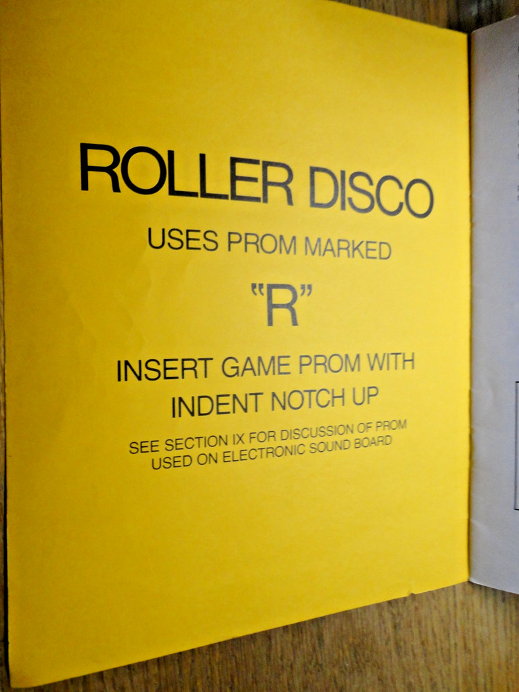 Gottlieb Roller Disco Pinball Game Owners / Operators Manual...Nice